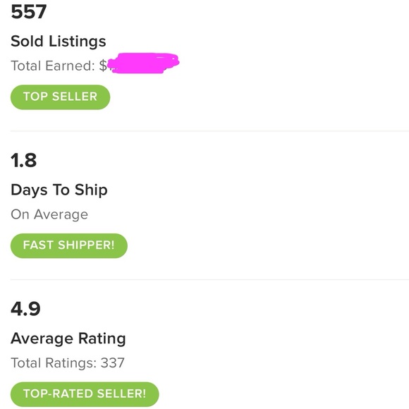 MY POSH STATS - Picture 3 of 4